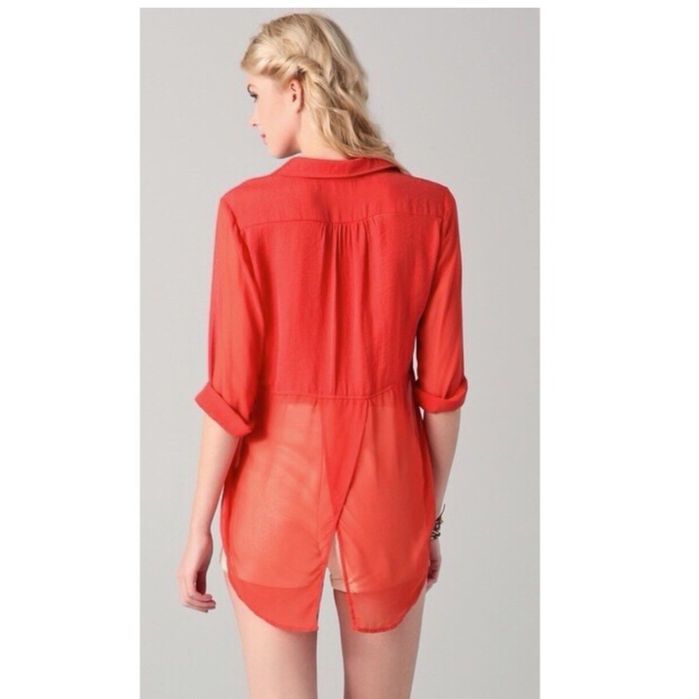 Free People Sheer Silk Tunic